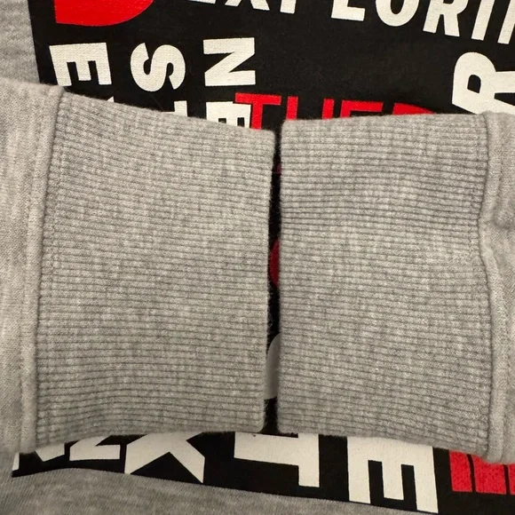 The North Face Gray Hoodie Sweatshirt “Never Stop Exploring” Youth size XL 18-20 - Picture 4 of 7